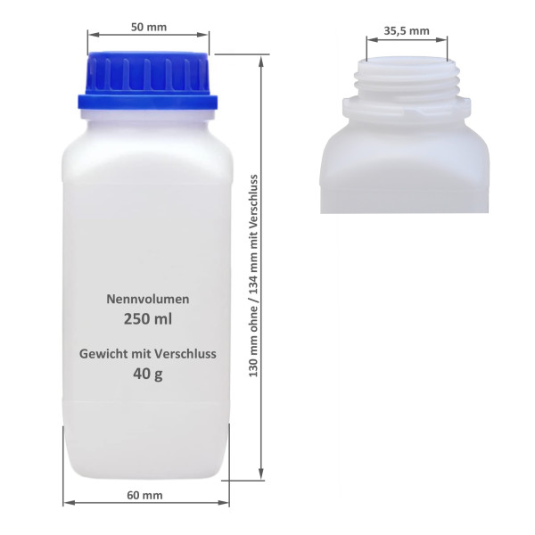 Ml Wide Neck Bottle With Screw Cap Chemical Resistant Laboratory Quality Hazardous Goods