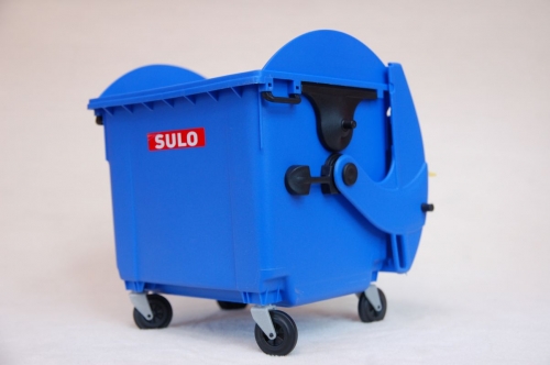 Mini Müllcontainer blau Tisch Mülltonne 4020747040516  